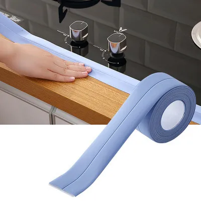 Produktbild von Blauer Dichtungsstreifen, selbstklebendes PVC-Dichtungsband, dekorativer Dichtungsstreifen, wasserdichter Kantenschutz