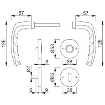 Immagine prodotto di Set di rosette1530/42KV/42KVS-R/L F1 8 8 SK/OL