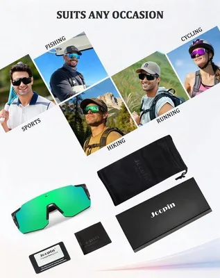 Zdjęcie produktu dla Duże okulary przeciwsłoneczne z polaryzacją, ochrona UV400 - dla mężczyzn i kobiet - modny design