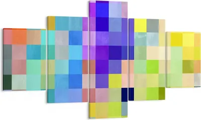 Produktbild von Bild auf Leinwand - Leinwandbild - Abstraktion modern - 125x70cm - Wand Bild - Wanddeko - Leinwanddruck - Bilder - Kunstdruck - Wanddekoration - Leinwand bilder - Wandkunst - EA125x70-4009