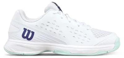 Image de Chaussures de tennis Wilson Rush Pro Junior, modèle polyvalent, couleur blanche, pointure européenne 36 2/3. Chaussures pour enfants, couleur blanche, pointure européenne 36 2/3