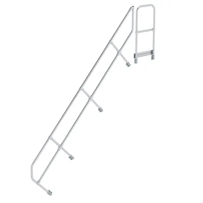 Image de Escalier avec plate-forme 45° deuxième main courante pour 12 marches inclinaison 45