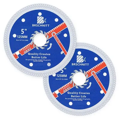 Produktbild von Diamanttrennscheiben - Kreissägeblätter - Für Fliesen, Keramik und Marmor - 2 Stück - 125 mm