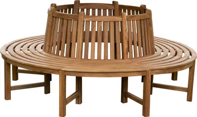 Produktbild von Baumbank TINAR -  Braun 203x203x90 cm | Kreisrunde Sitzbank Mit Lehne Baumbank Gartenbank Für Baum
