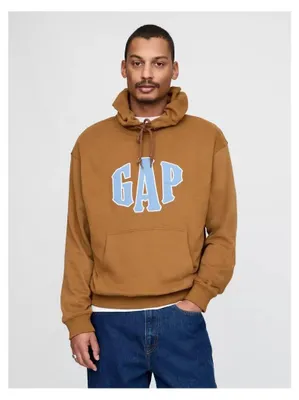 Produktbild von Herren-Sweatshirt GAP LOGO PULLOVER HOODIE 744728-03 LEUCHTEND BRAUN Größe: XXL