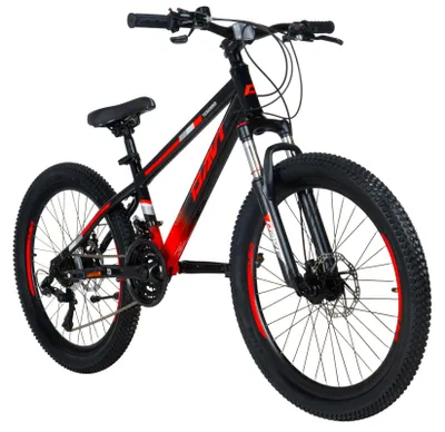 Produktbild von Mountainbike Kinderfahrrad Davi Terrano 24 Zoll, 130–160 cm, 21 Gänge, Rot/Schwarz