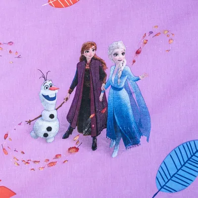 Produktbild von Frozen Baumwoll-Bettwäsche 140x200 cm Deckenbezug + 70x90 cm Kissenbezug mit Reißverschluss