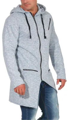 Produktbild von Herren Hoodie Sweatjacke Kapuzenpullover Sweatshirt; Blau M