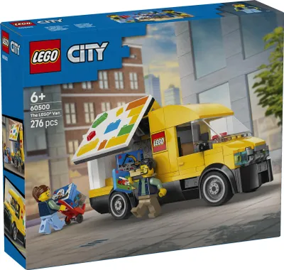 Produktbild von LEGO City: Der LEGO Lieferwagen - Modellbau mit 2 Minifiguren, Transportwagen und Zubehör - Geburtstagsgeschenk für Jungen ab 6 Jahren - 60500