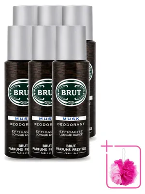 Produktbild von 6 x Brut Musk Deodorant Spray - 200 ml - Sparpackung - 6 Stücke