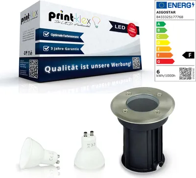 Produktbild von LED Bodenleuchte Rund 6W GU10 6500K Klatweiß Bodenstrahler Licht - nicht dimmbar - IP67