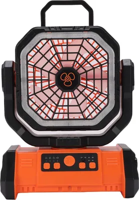 Produktbild von Campingventilator mit LED-Licht und Fernbedienung, 4 Windgeschwindigkeiten, 3 Helligkeitsstufen, 20000-mAh-Akku, Zeltventilator für den Outdoor-Bereich