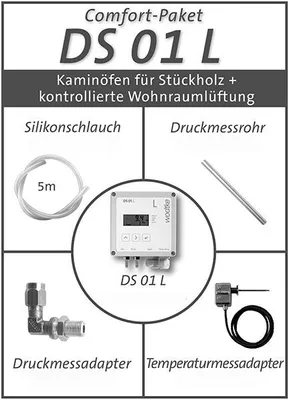 Produktbild von Schabus Comfort-Paket DS01 L für Stückholz-Öfen, Dunstabzug
