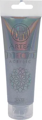 Zdjęcie produktu dla Farba Akrylowa Deco Artea 75 Ml Tuba Metaliczny Srebrny