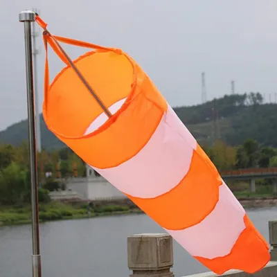 Productafbeelding van Windsack, ripstop, rood/wit, fluorescerend, waterdicht, nylon, 0,8 meter
