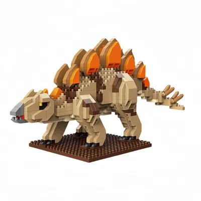 Produktbild von 3D Stegosaurus Dinosaurier Mikro Bausteine Set, 168 Stücke, für Kinder, kreatives Spielzeug
