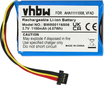 Produktbild von vhbw Akku kompatibel mit TomTom Go 4FL60, Go 6100, Go 6200, Go 4FL50, Go 6000, Go 5100, Go 5000, Go 6250 GPS Navigation Navi (1100 mAh, 3,7 V, Li-Ion)