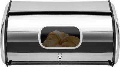 Produktbild von Brotbox / Brotkasten - Edelstahl - Rolldeckel - 5 l Fassungsvermögen - Belüftet - Leicht zu reinigen - Für Zuhause & Gewerbe - Silber