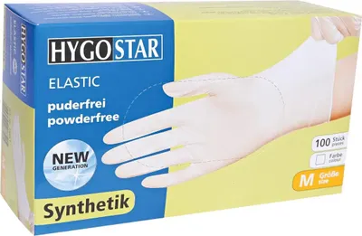 Produktbild von Hygostar Synthetik-Handschuhe Vinyl puderfrei  Elastic | 100 Stück : S Größe: S