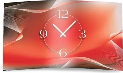 Immagine prodotto di Orologio da parete astratto rosso grigio di design Orologio da parete moderno di design silenzioso senza ticchettio dixtime 3DS-0145