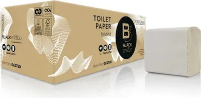 Produktbild von Satino Black Einzelblatt Toilettenpapier 2-lagig 6840 Stück (139800) (062750)