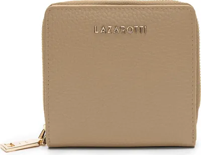 Zdjęcie produktu dla Portfel skórzany Lazarotti Bologna Leather Zip Wallet With 6 Card Slots Sand beige