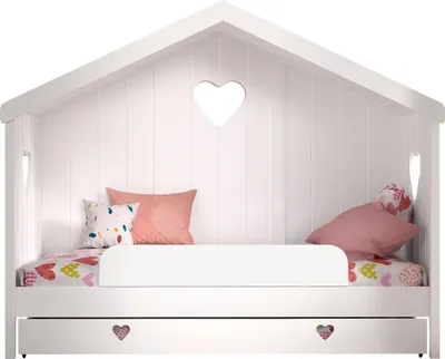 Produktbild von Hausbett >AMORI< in Weiß - 213x171,7x98,7 (BxHxT)