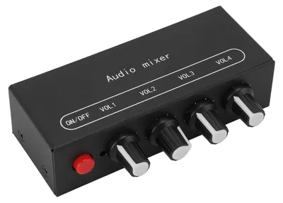 Productafbeelding van Geluidsmixer, 4-kanaals met 3,5 mm aansluiting