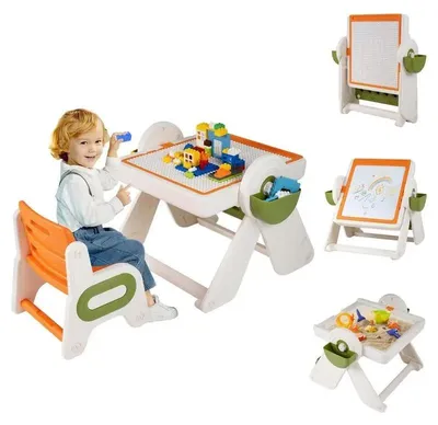 Immagine prodotto di Set tavolo e sedia multifunzionale 6-in-1 per bambini