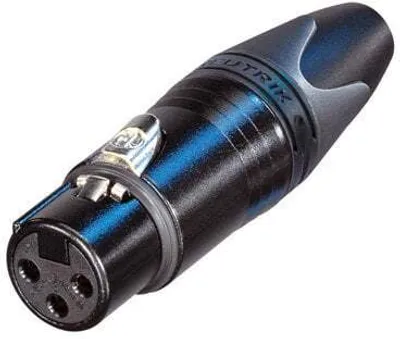 Obrázek produktu pro Neutrik - XLR kabelový konektor, 3pinová samice, postříbřený, černý