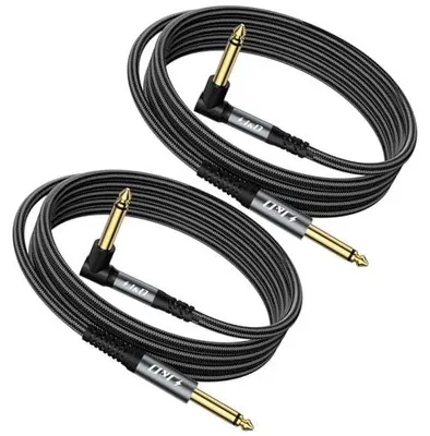 Zdjęcie produktu dla Kabel gitarowy jack 6 35 mm ts miedziany do gitary basu klawiatury 2 szt