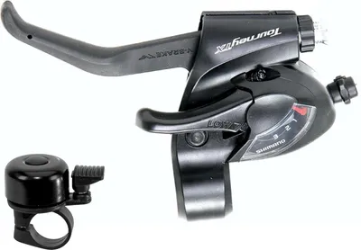 Produktbild von Shimano Schalt-/Bremshebel TOURNEY TX ST-TX800 - 3-fach schwarz inkl. Fahrradklingel