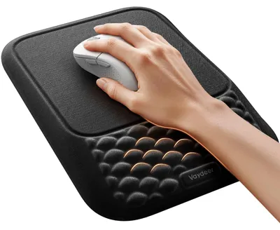Ergonomische Maus-Polsterung, Memory-Schaum, schwarz, klein