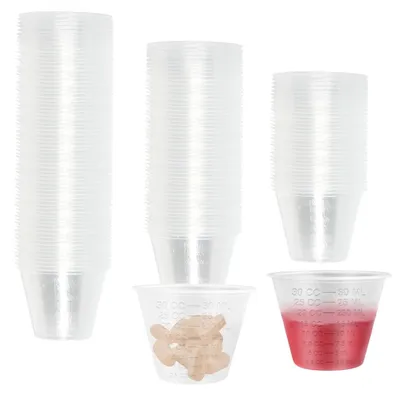 Einweg-Plastikbecher 30 ml, 200 Stück, transparent