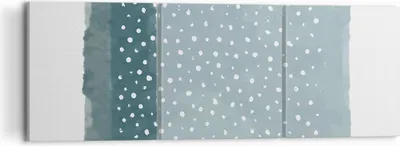 Produktbild von Bild auf Leinwand - Leinwandbild - 3 Teile - Aquarell Modern Blau - 120x40cm - Wand Bild - Wanddeko - Wandbilder - Leinwanddruck - Bilder - Wanddekoration - Leinwand bilder - Wandbild - CA120x40-4550