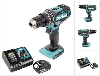 Immagine prodotto di Trapano a percussione a batteria Makita DHP 482 RG1 18 V 62 Nm + 1x batteria ricaricabile 6,0 Ah + caricabatterie