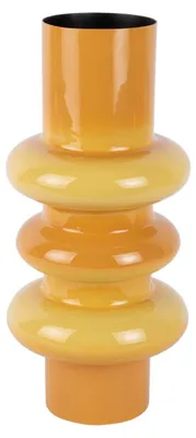 Produktbild von Present Time - Vase Grato Medium - ockerfarben - 17.5x17.5x37cm