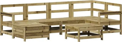 Produktbild von vidaXL 7-tlg. Garten-Sofagarnitur Kiefernholz Imprägniert