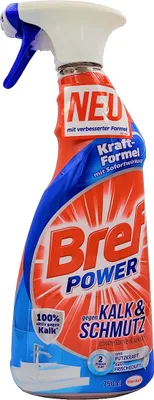 Produktbild von Bref Badreiniger Bref POWER, Spray, 750 ml, entfernt hartnäckigen Schmutz dank Sofort-Aktiv-Formel