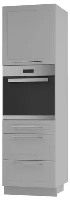 Produktbild von Backofenschrank Kvantum Q-D14/RU/3M Teilauszug 60cm Korpus- & Frontfarbe wählbar,dust grey matt,grau