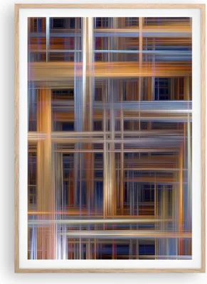 Produktbild von Gerahmtes Poster - Rahmen in heller Eiche - Abstraktion modern - 70x100 cm - Wand Bild - Wanddeko - Wandbilder - Wandposter - Bilderrahmen - Bilder - Kunstdruck - Wandbild - P2NPA70x100-3430
