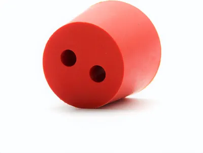 Produktbild von Gummistopfen mit Löcher (2) 38/31mm