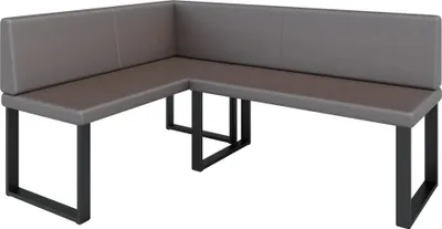 Image de Banc d'angle AKIKO METAL Corner Bench 142x196 gauche - Ensemble de bancs d'angle pour votre salle à manger, cuisine moderne, coin salon, coin repas. Parfait pour la cuisine, le bureau et la réception. Fabrication solide et forte. Easy Care