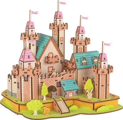 Zdjęcie produktu dla Woodcraft Drewniane puzzle 3D Zamek w raju