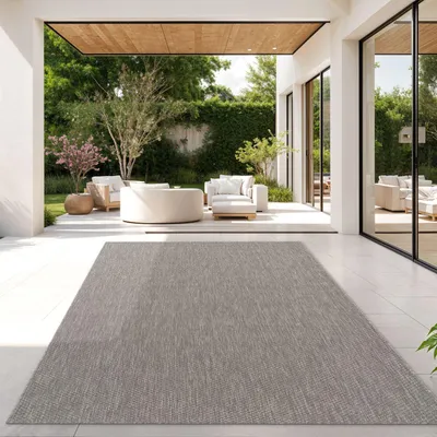 Produktbild von TT Home Teppich Für Outdoor Küchenteppich Balkon Terrasse Unifarbenes Design Modern Größe 240x340 cm