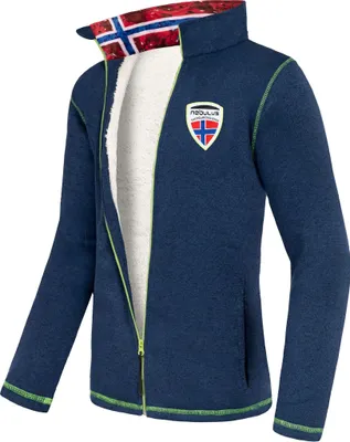 Zdjęcie produktu dla Kurtka polarowa Nebulus z pluszowym futerkiem LAGONDA men, ciepła kurtka polarowa, z długim zamkiem błyskawicznym, P5511 - Men, navy, M