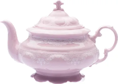 Image de Théière 1,5 l, porcelaine rose, Sonata, dentelle blanche, Leander