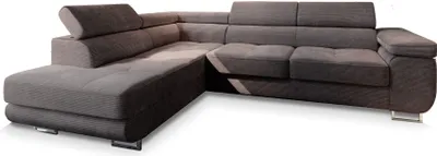 Produktbild von Masseno Ecksofa APIRO L-S mit Schlaffunktion L-Form, Sofa mit Bettkasten, Wohnzimmersofa, Couch, Soffa, Bettsofa, Couchgarnitur- Braun, POSO 06