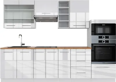 Immagine prodotto di Cucina componibile Vicco Fame-Line Bianco lucido/bianco 280 cm , PL Rovere, Model 42532