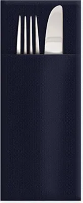 Produktbild von 50 Servietten Bestecktaschen CutleryStar PREMIUM PAP 40x32 cm schwarz